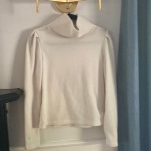 Dudley Stephens Palmer Puff Sleeve in Off-White, Vello Fleece